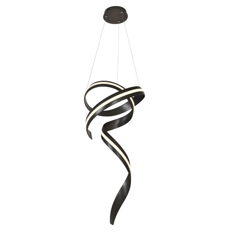 Lámpara de techo colgante Schuller Amara negro acero CCT con mando ambiente
