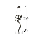 Lámpara de techo colgante Schuller Amara negro acero CCT con mando dimensiones