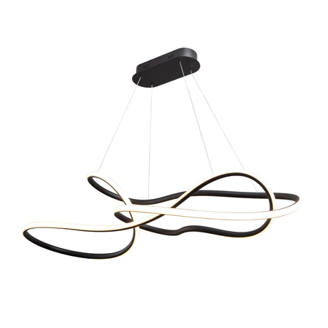 Lámpara de techo colgante Schuller Evania negro acero CCT con mando ambiente