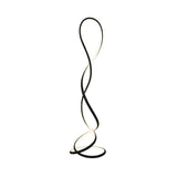 Lámpara de pie de salón Schuller Evania LED negro acero 3000K 147cm ambiente