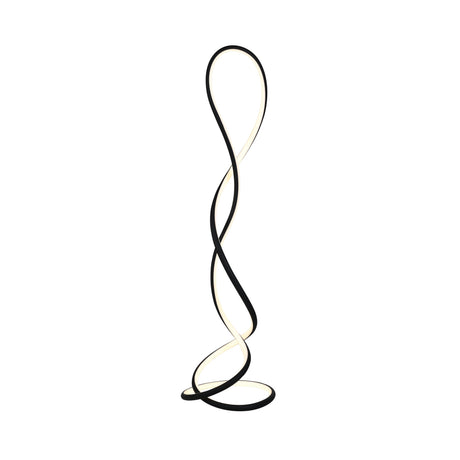 Lámpara de pie de salón Schuller Evania LED negro acero 3000K 147cm ambiente