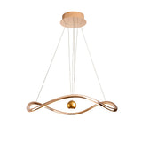 Lámpara de techo colgante Schuller Romina dorado brillo acero CCT con mando Ø78cm ambiente