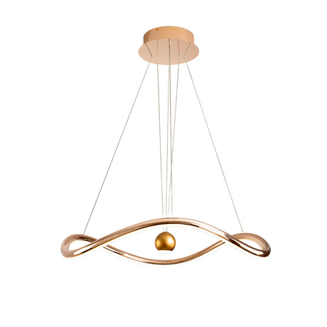 Lámpara de techo colgante Schuller Romina dorado brillo acero CCT con mando Ø78cm ambiente