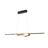 Lámpara de techo colgante Schuller Enora dorado brillo y negro acero CCT con mando ambiente