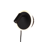 Aplique de pared Trio Jordan LED negro mate 3000K regulable 229210232