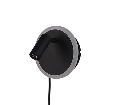 Aplique de pared Trio Jordan LED negro mate 3000K regulable 229210232