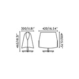 Faro LUANG M Lámpara sobremesa negra/beige 23002-57