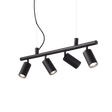 Lámpara colgante Ideal Lux Dynamite negro 4 luces 112W Ø76cm 231341