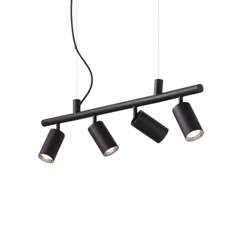 Lámpara colgante Ideal Lux Dynamite negro 4 luces 112W Ø76cm 231341
