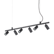 Lámpara colgante Ideal Lux Dynamite negro 6 luces 168W Ø115,5cm 231396