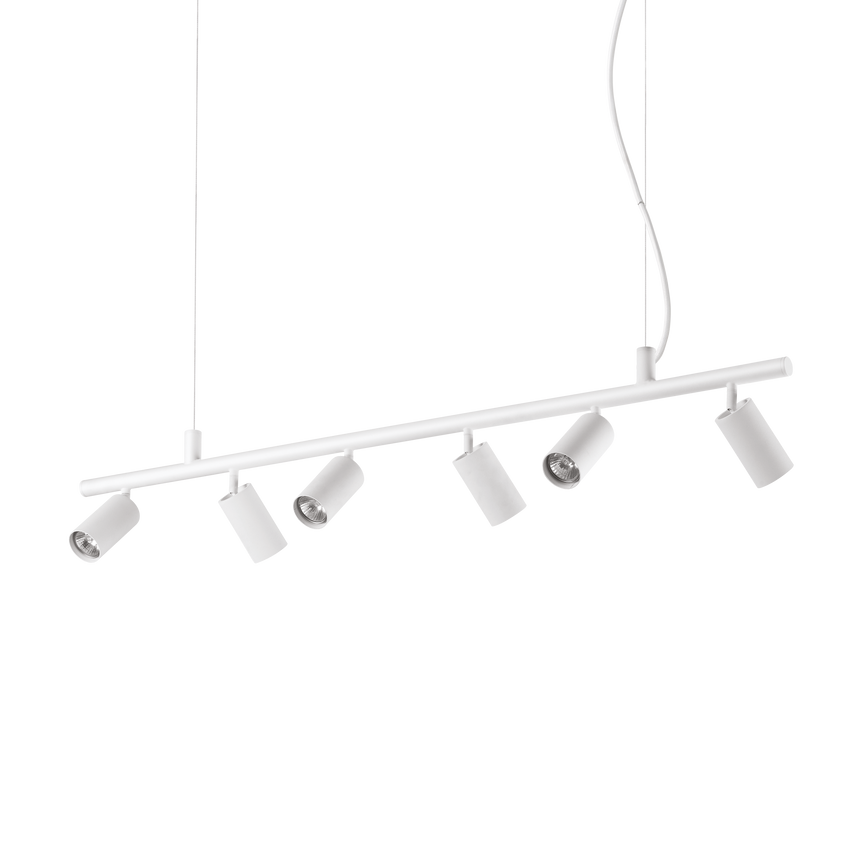 Lámpara colgante Ideal Lux Dynamite blanco 6 luces 168W Ø115,5cm 231433