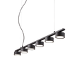 Lámpara colgante Ideal Lux Minor negro 6 luces 54W Ø115cm 235486
