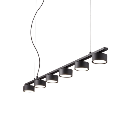 Lámpara colgante Ideal Lux Minor negro 6 luces 54W Ø115cm 235486