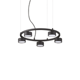 Lámpara colgante Ideal Lux Minor negro 5 luces 45W Ø50cm 235516