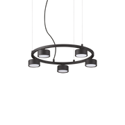 Lámpara colgante Ideal Lux Minor negro 5 luces 45W Ø50cm 235516