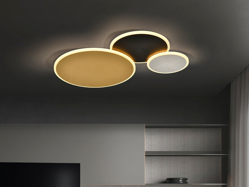 Plafón Schuller Umbra LED oro y negro 3000K 236254