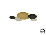Plafón Schuller Umbra LED oro y negro 3000K ambiente