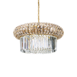 Lámpara colgante Ideal Lux Nabucco dorado cristal 12 luces 480W Ø60cm 237794
