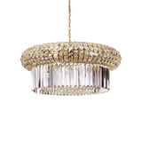 Lámpara colgante Ideal Lux Nabucco dorado cristal 16 luces 640W Ø70cm 237800