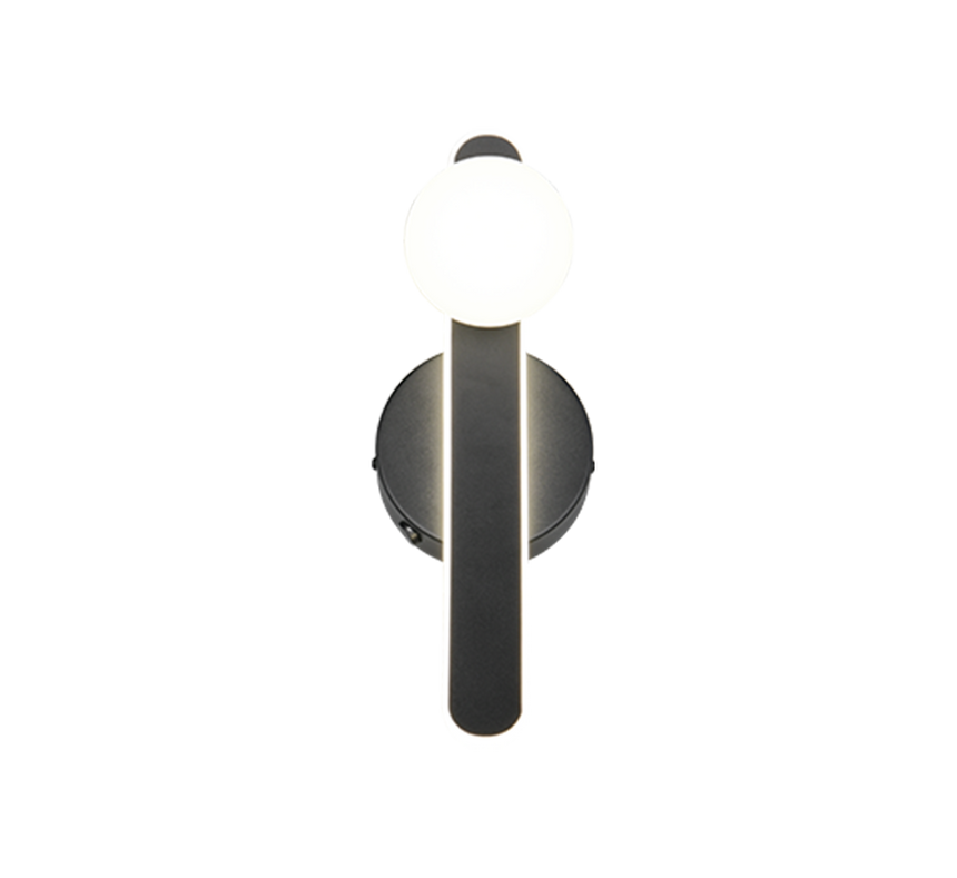 Aplique de pared Trio Napoli LED negro mate 34,5cm 237970132