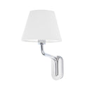 Lámpara de pared aplique Faro Eterna E27 cromo y blanco — ref. 24005-10 (1)