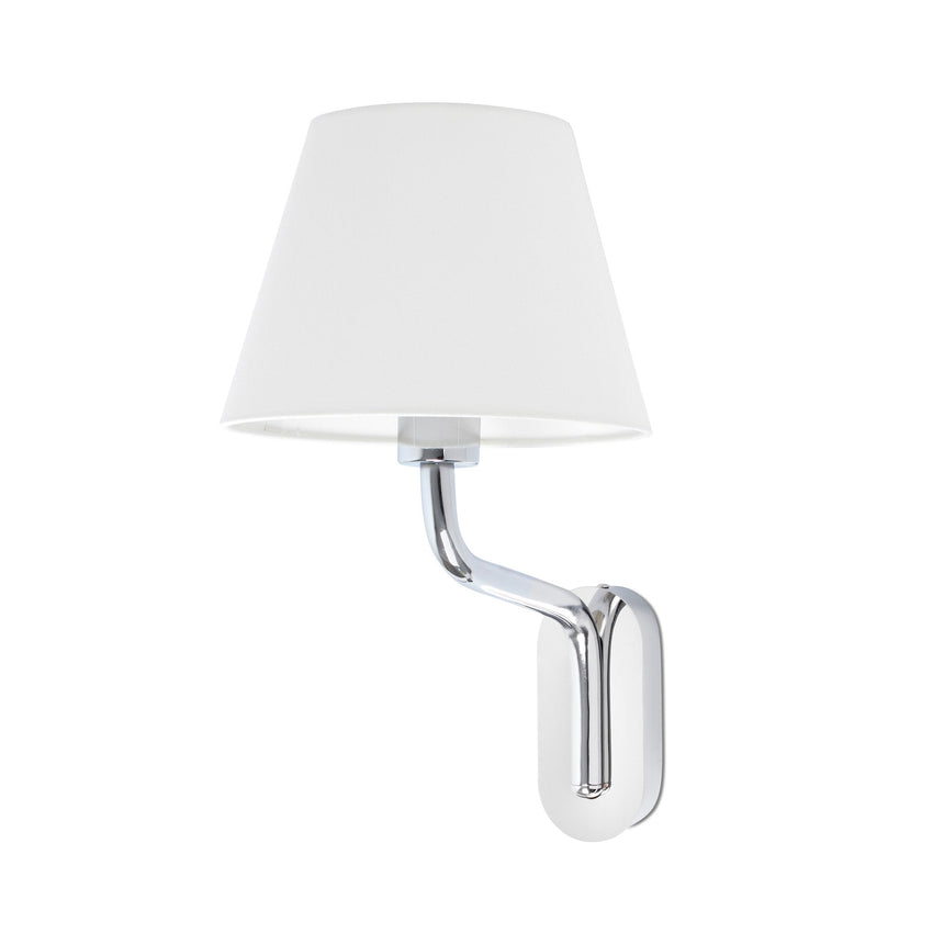 Lámpara de pared aplique Faro Eterna E27 cromo y blanco — ref. 24005-10 (1)