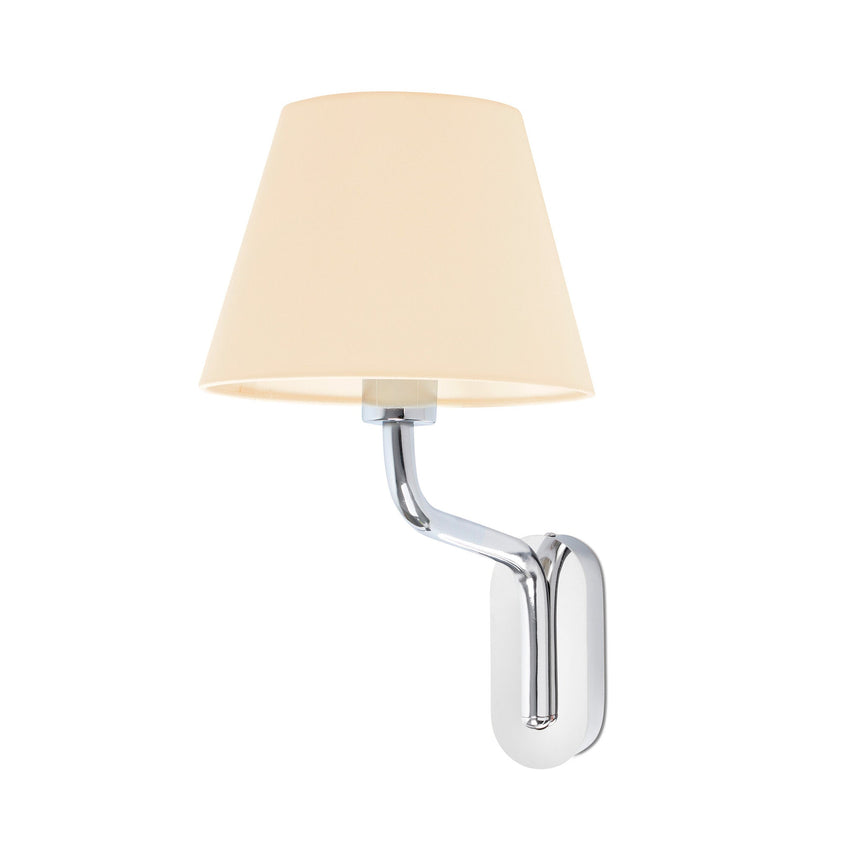 Lámpara de pared aplique Faro Eterna E27 cromo y beige — ref. 24005-11 (1)