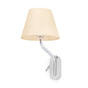 Lámpara de pared aplique Faro Eterna derecho con lector E27 LED cromo y beige — ref. 24006-11 (1)