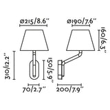 Lámpara de pared aplique Faro Eterna izquierdo con lector E27 LED cromo y negro — ref. 24007-12 (4)