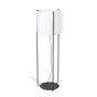 Lámpara de pie salón Faro Drum E27 negro y beige Ø32cm 24023-33