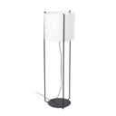 Lámpara de pie salón Faro Drum E27 negro y beige Ø32cm 24023-33