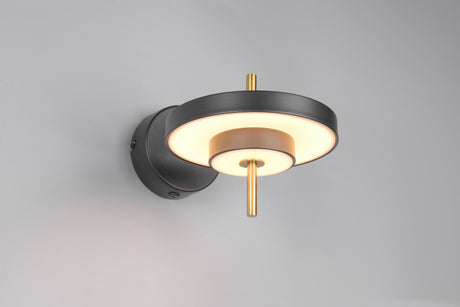 Aplique de pared Trio Keaton LED negro y dorado 240270180