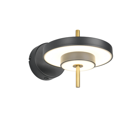Aplique de pared Trio Keaton LED negro y dorado 240270180