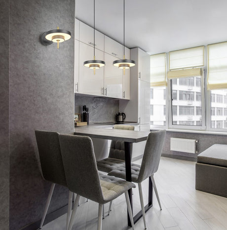 Aplique de pared Trio Keaton LED negro y dorado 240270180