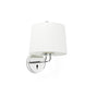 Lámpara de pared aplique Faro Montreal E27 cromo y blanco 24031-01