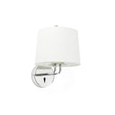 Lámpara de pared aplique Faro Montreal E27 cromo y blanco 24031-01