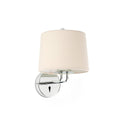 Lámpara de pared aplique Faro Montreal E27 cromo y beige — ref. 24031-02 (1)