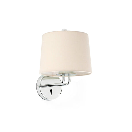 Lámpara de pared aplique Faro Montreal E27 cromo y beige — ref. 24031-02 (1)