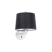 Lámpara de pared aplique Faro Montreal E27 cromo y negro 24031-03