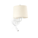 Faro MONTREAL Lámpara aplique con lector blanca/beige 24032-02