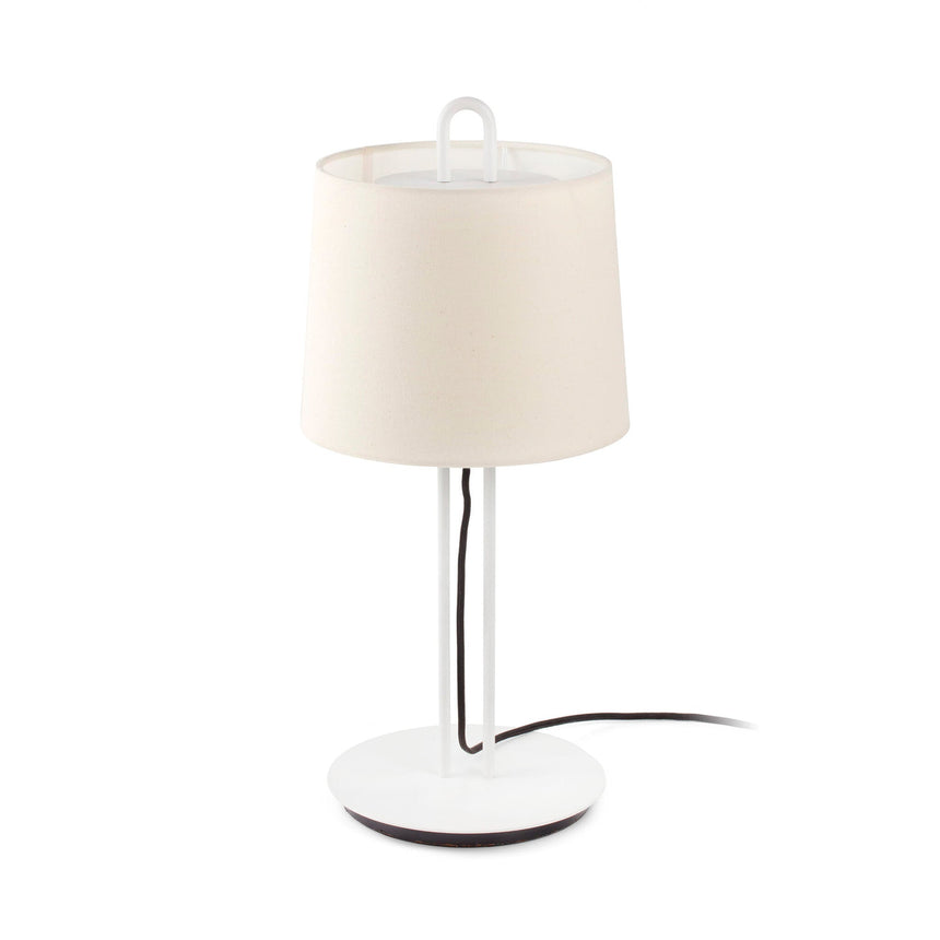 Lámpara de mesa Faro Montreal E27 blanco y beige — ref. 24034-05 (1)