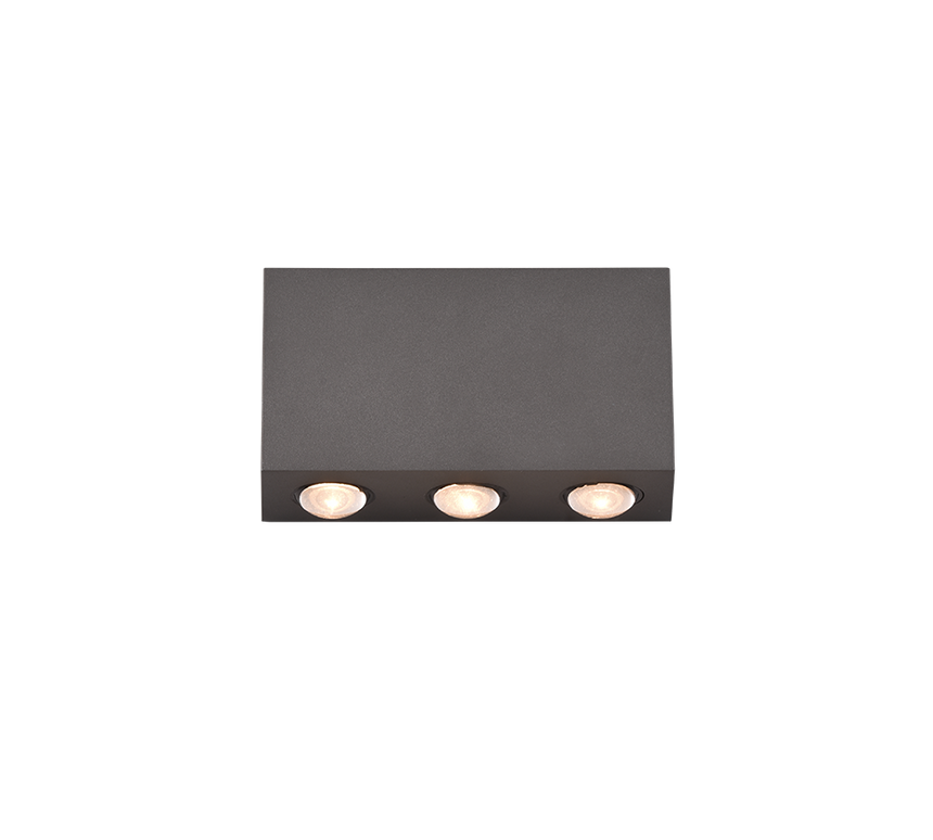 Aplique de exterior Trio Clyde LED antracita 3000K regulable IP54 240760142