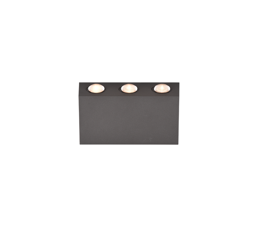 Aplique de exterior Trio Clyde LED antracita 3000K regulable IP54 240760142
