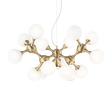 Lámpara colgante Ideal Lux Nodi latón cristal 15 luces 420W Ø0,1cm 241012