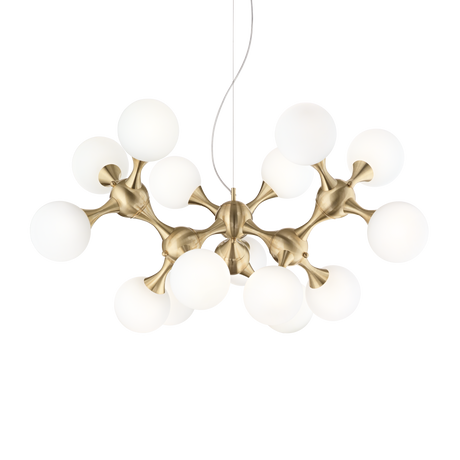 Lámpara colgante Ideal Lux Nodi latón cristal 15 luces 420W Ø0,1cm 241012