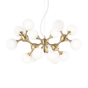 Lámpara colgante 15 bolas Ideal Lux Nodi cristal 15 luces Ø105cm E14 latón — ref. 241012 (1)