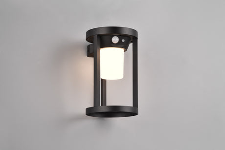 Aplique de exterior Trio Carmo LED negro mate solar 3000K regulable IP54 2410691