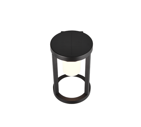 Aplique de exterior Trio Carmo LED negro mate solar 3000K regulable IP54 2410691