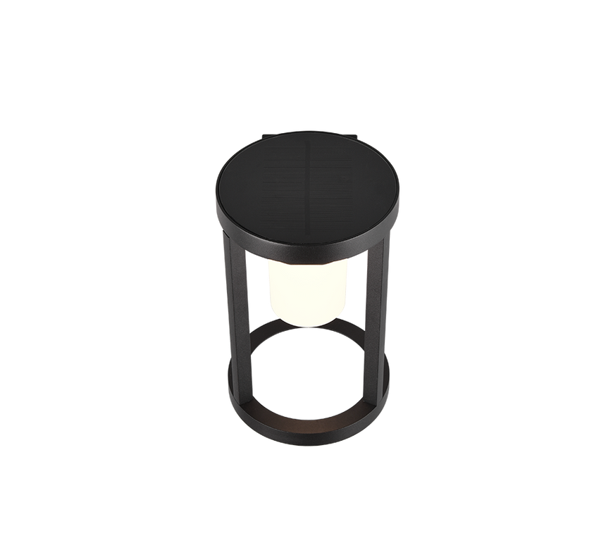 Aplique de exterior Trio Carmo LED negro mate solar 3000K regulable IP54 2410691