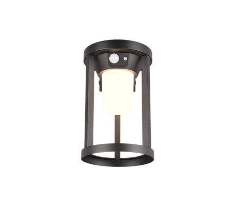 Aplique de exterior Trio Carmo LED negro mate solar 3000K regulable IP54 2410691
